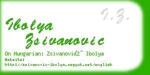 ibolya zsivanovic business card